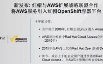 红帽与AWS扩展战略联盟合作，将AWS服务引入红帽OpenShift容器平台