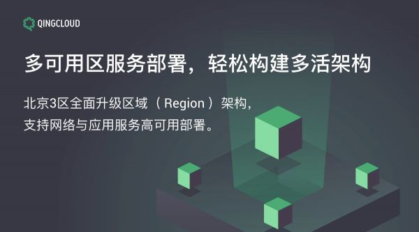 青云QingCloud支持多可用区部署 轻松构建多活架构