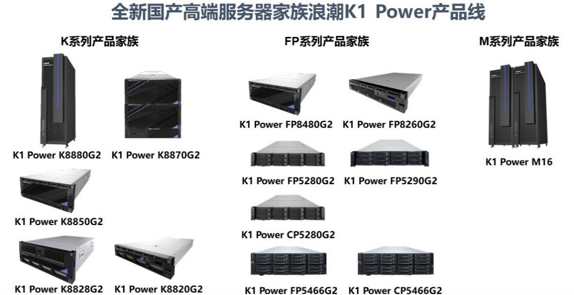 国产高端服务器家族浪潮K1 Power产品线