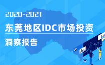 2020-2021年东莞地区IDC市场投资洞察报告
