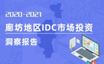 2020-2021年廊坊地区IDC市场投资洞察报告