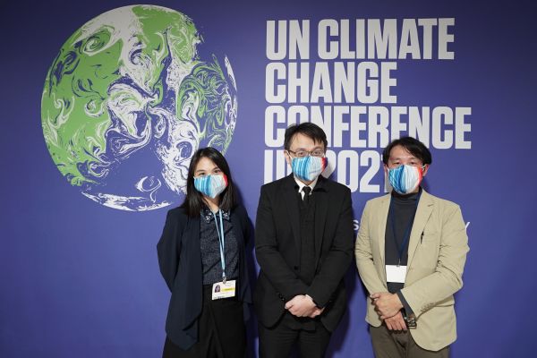 1.台达连续十四年参与COP大会, 台达代表张杨乾 (中) 于COP26周边会议中分享低碳交通的经验